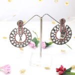 Runway Fashions | Gunmetal Earrings polki